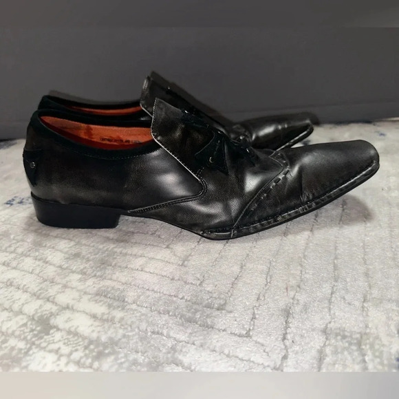 Robert Wayne "Armor" Brown Suede Cross design Leather Loafers. Mens Size 10 - Picture 8 of 16